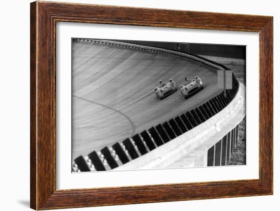 Juan Manuel Fangio and Stirling Moss at the 6th Italian Grand Prix-Angelo Cozzi-Framed Giclee Print