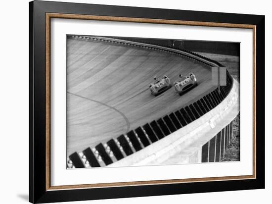 Juan Manuel Fangio and Stirling Moss at the 6th Italian Grand Prix-Angelo Cozzi-Framed Giclee Print