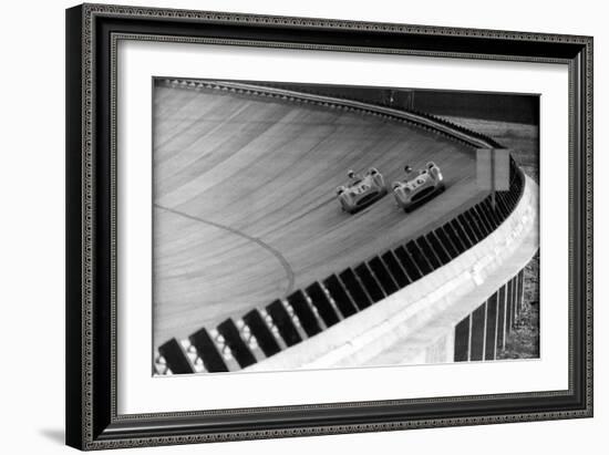 Juan Manuel Fangio and Stirling Moss at the 6th Italian Grand Prix-Angelo Cozzi-Framed Giclee Print