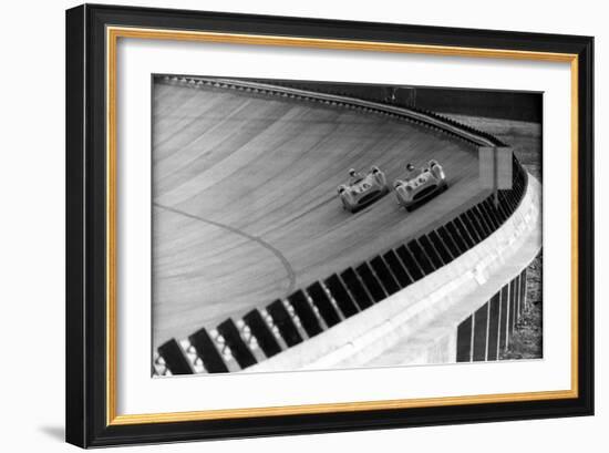 Juan Manuel Fangio and Stirling Moss at the 6th Italian Grand Prix-Angelo Cozzi-Framed Giclee Print