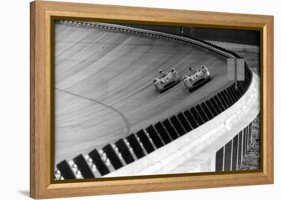 Juan Manuel Fangio and Stirling Moss at the 6th Italian Grand Prix-Angelo Cozzi-Framed Premier Image Canvas