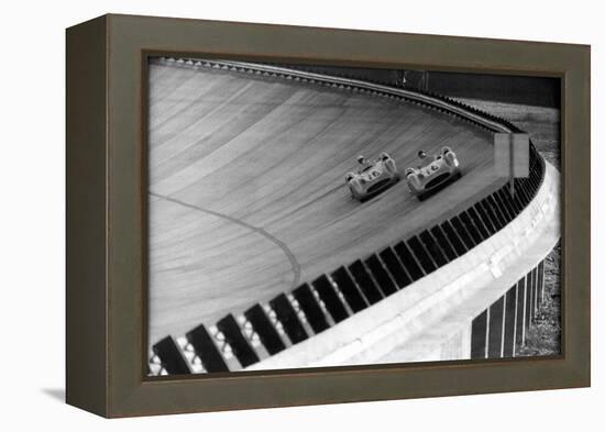 Juan Manuel Fangio and Stirling Moss at the 6th Italian Grand Prix-Angelo Cozzi-Framed Premier Image Canvas