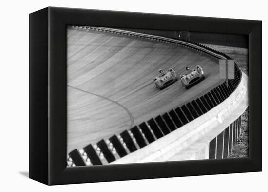 Juan Manuel Fangio and Stirling Moss at the 6th Italian Grand Prix-Angelo Cozzi-Framed Premier Image Canvas