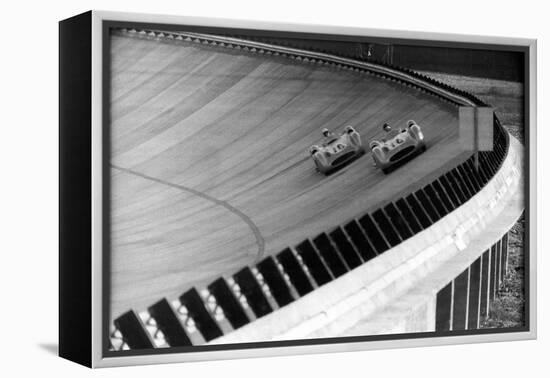 Juan Manuel Fangio and Stirling Moss at the 6th Italian Grand Prix-Angelo Cozzi-Framed Premier Image Canvas