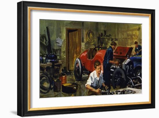 Juan-Manuel Fangio Was an Apprentice to Racing Driver Viggiano-Ferdinando Tacconi-Framed Giclee Print