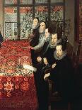 English Delegation, Detail from Conference at Somerset House in August 1604-Juan Pantoja De La Cruz-Giclee Print