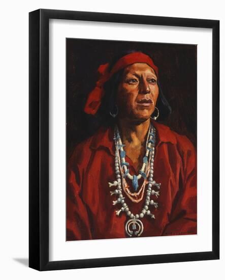 Juan, Pueblo Indian, 1927-Eanger Irving Couse-Framed Giclee Print