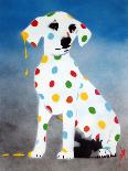 Damien's Dotty Spotty Dawg - Blue-Juan Sly-Art Print