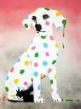 Damien's Dotty Spotty Dawg - Blue-Juan Sly-Art Print