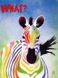 What? Zebra-Juan Sly-Framed Art Print