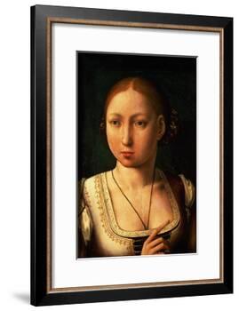 Juana or Joanna of Castile, Called "The Mad" (1479-1555) Daughter of Ferdinand II of Aragon-Juan de Flandes-Framed Giclee Print