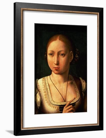 Juana or Joanna of Castile, Called "The Mad" (1479-1555) Daughter of Ferdinand II of Aragon-Juan de Flandes-Framed Giclee Print