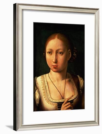 Juana or Joanna of Castile, Called "The Mad" (1479-1555) Daughter of Ferdinand II of Aragon-Juan de Flandes-Framed Giclee Print