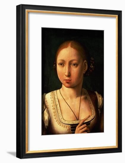 Juana or Joanna of Castile, Called "The Mad" (1479-1555) Daughter of Ferdinand II of Aragon-Juan de Flandes-Framed Giclee Print