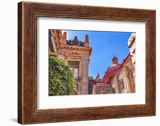 Juarez Theater, Temple De San Diego, San Diego Church, Guanajuato, Mexico.-William Perry-Framed Photographic Print