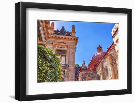 Juarez Theater, Temple De San Diego, San Diego Church, Guanajuato, Mexico.-William Perry-Framed Photographic Print