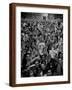Jubilant Crowd Screaming and Flag Waving as They Mass Together During Vj Day Celebration, State St-Gordon Coster-Framed Photographic Print