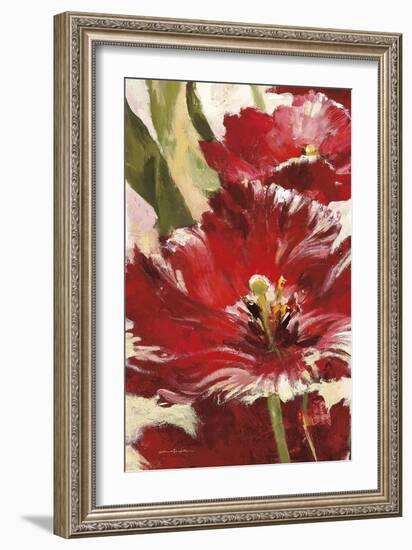 Jubilant Red Tulip Panel 1-Brent Heighton-Framed Art Print