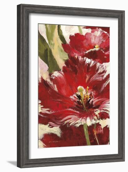 Jubilant Red Tulip Panel 1-Brent Heighton-Framed Art Print