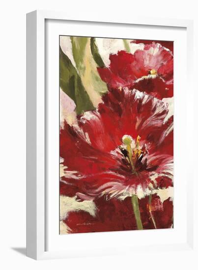 Jubilant Red Tulip Panel 1-Brent Heighton-Framed Art Print