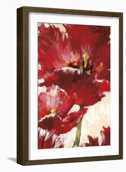 Jubilant Red Tulip Panel 2-Brent Heighton-Framed Art Print