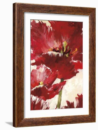 Jubilant Red Tulip Panel 2-Brent Heighton-Framed Art Print