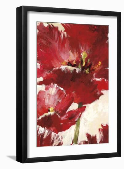 Jubilant Red Tulip Panel 2-Brent Heighton-Framed Art Print