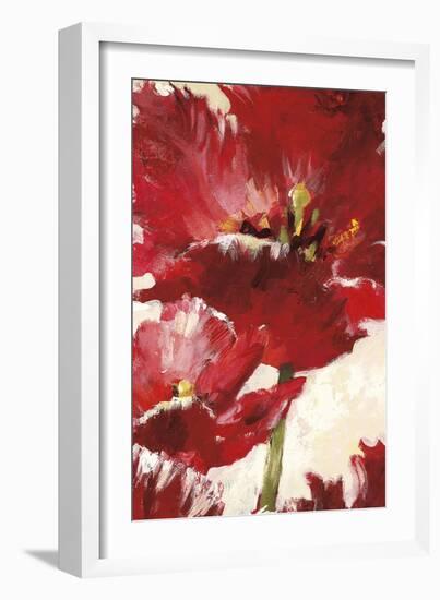 Jubilant Red Tulip Panel 2-Brent Heighton-Framed Art Print