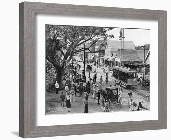 Jubilee Market Square, Kingston, Jamaica, C1905-Adolphe & Son Duperly-Framed Giclee Print