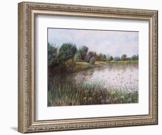 Jubilee River near Maidenhed, 2018 (Pastel)-Margo Starkey-Framed Giclee Print