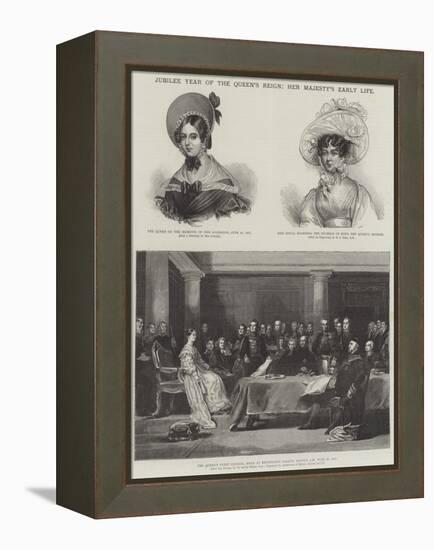 Jubilee Year of the Queen's Reign, Her Majesty's Early Life-Sir David Wilkie-Framed Premier Image Canvas