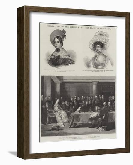 Jubilee Year of the Queen's Reign, Her Majesty's Early Life-Sir David Wilkie-Framed Giclee Print