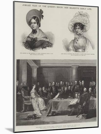 Jubilee Year of the Queen's Reign, Her Majesty's Early Life-Sir David Wilkie-Mounted Giclee Print