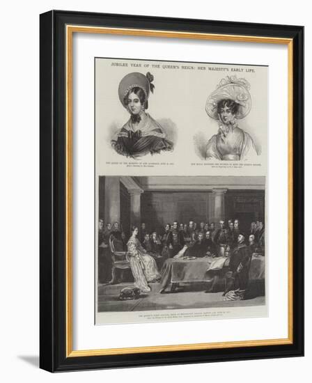 Jubilee Year of the Queen's Reign, Her Majesty's Early Life-Sir David Wilkie-Framed Giclee Print