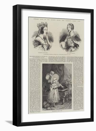 Jubilee Year of the Queen's Reign, Her Majesty's Early Life-null-Framed Giclee Print