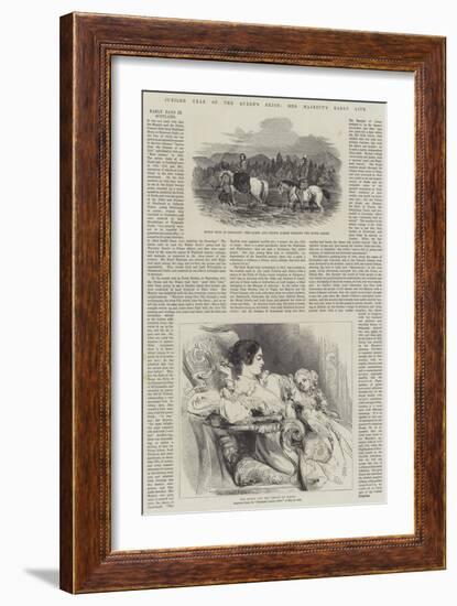 Jubilee Year of the Queen's Reign, Her Majesty's Early Life-null-Framed Giclee Print