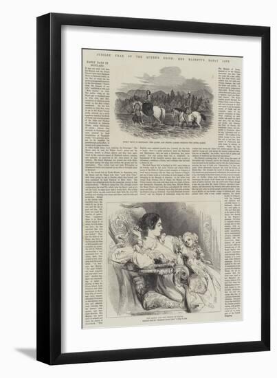Jubilee Year of the Queen's Reign, Her Majesty's Early Life-null-Framed Giclee Print