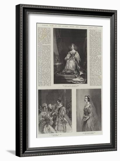 Jubilee Year of the Queen's Reign, Her Majesty's Early Life-null-Framed Giclee Print