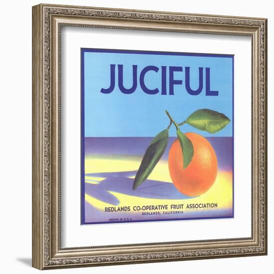 Juciful Orange Crate Label-null-Framed Art Print