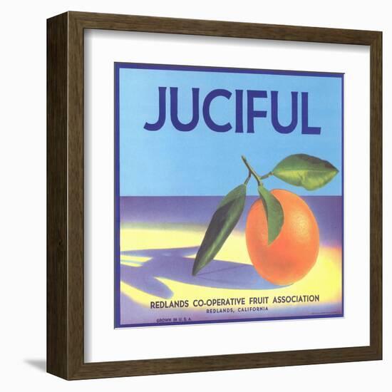 Juciful Orange Crate Label-null-Framed Art Print