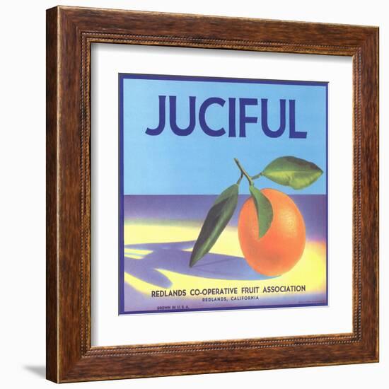 Juciful Orange Crate Label-null-Framed Art Print