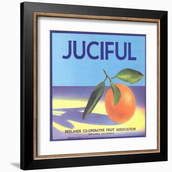 Juciful Orange Crate Label-null-Framed Art Print