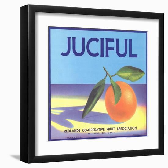 Juciful Orange Crate Label-null-Framed Art Print