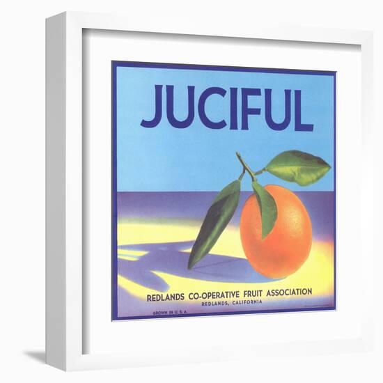 Juciful Orange Crate Label-null-Framed Art Print