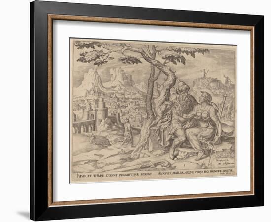 Judah Giving Tamar the Pledge, C.1566-Maarten van Heemskerck-Framed Giclee Print