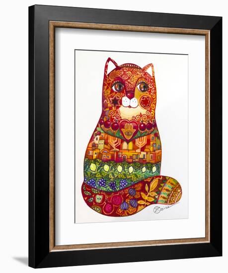 Judaica Folk Cat-Oxana Zaika-Framed Giclee Print