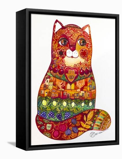 Judaica Folk Cat-Oxana Zaika-Framed Premier Image Canvas