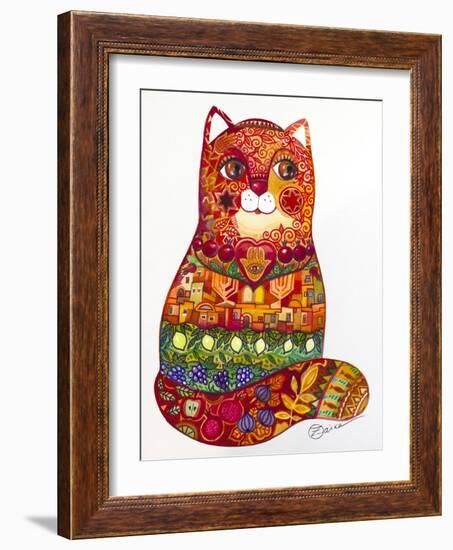 Judaica Folk Cat-Oxana Zaika-Framed Giclee Print