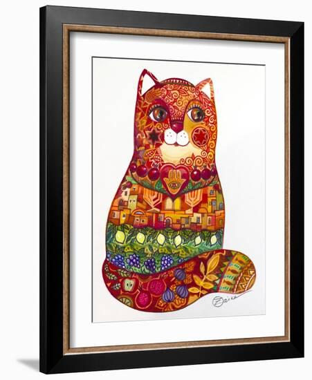 Judaica Folk Cat-Oxana Zaika-Framed Giclee Print