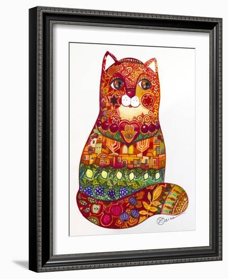 Judaica Folk Cat-Oxana Zaika-Framed Giclee Print